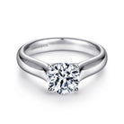 14k white gold round diamond engagement ring