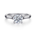 14k white gold round diamond engagement ring