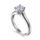 14k white gold round diamond engagement ring