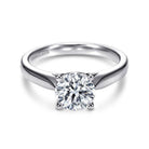 14k white gold round diamond engagement ring
