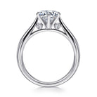 14k white gold round diamond engagement ring
