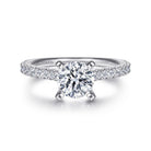 14k white gold round diamond engagement ring