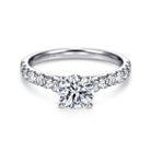 14k white gold round diamond engagement ring