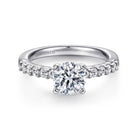 14k white gold round diamond engagement ring