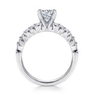 14k white gold round diamond engagement ring