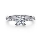 14k white gold round diamond engagement ring