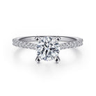 14k white gold round diamond engagement ring