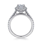 14k white gold round halo diamond engagement ring
