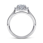 14k white gold round halo diamond engagement ring