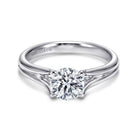 14k white gold round diamond engagement ring