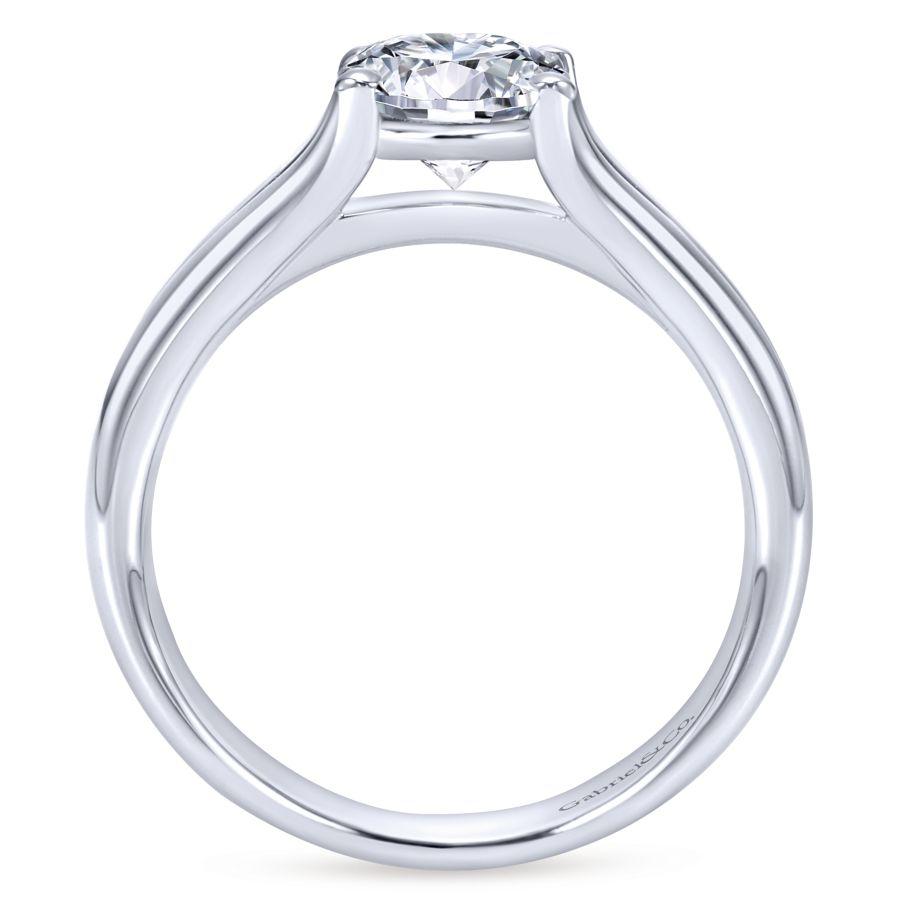 14k white gold round diamond engagement ring