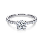 14k white gold round diamond engagement ring