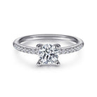14k white gold round diamond engagement ring