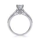 14k white gold round diamond engagement ring