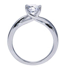 14k white gold round twisted diamond engagement ring