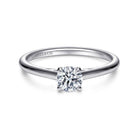 14k white gold round diamond engagement ring