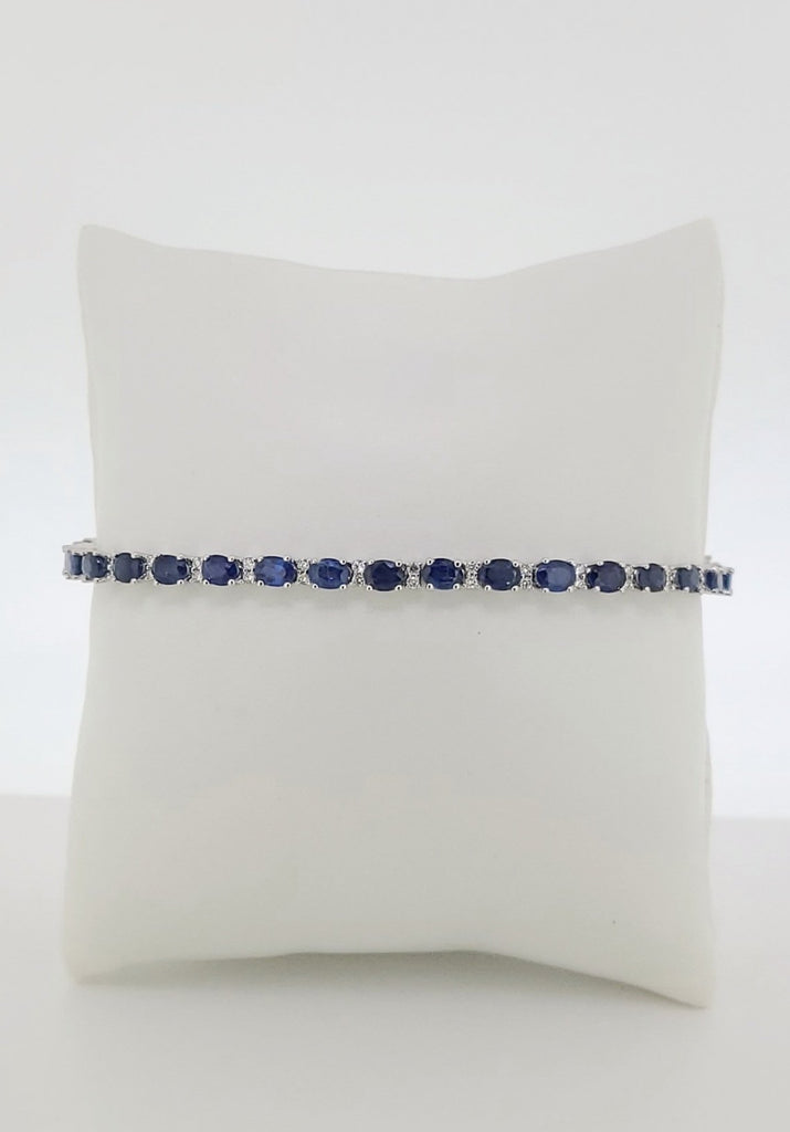 diamond and sapphire tennis bracelet