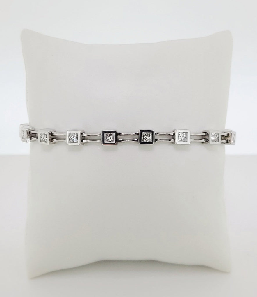 pricess cut diamond bracelet