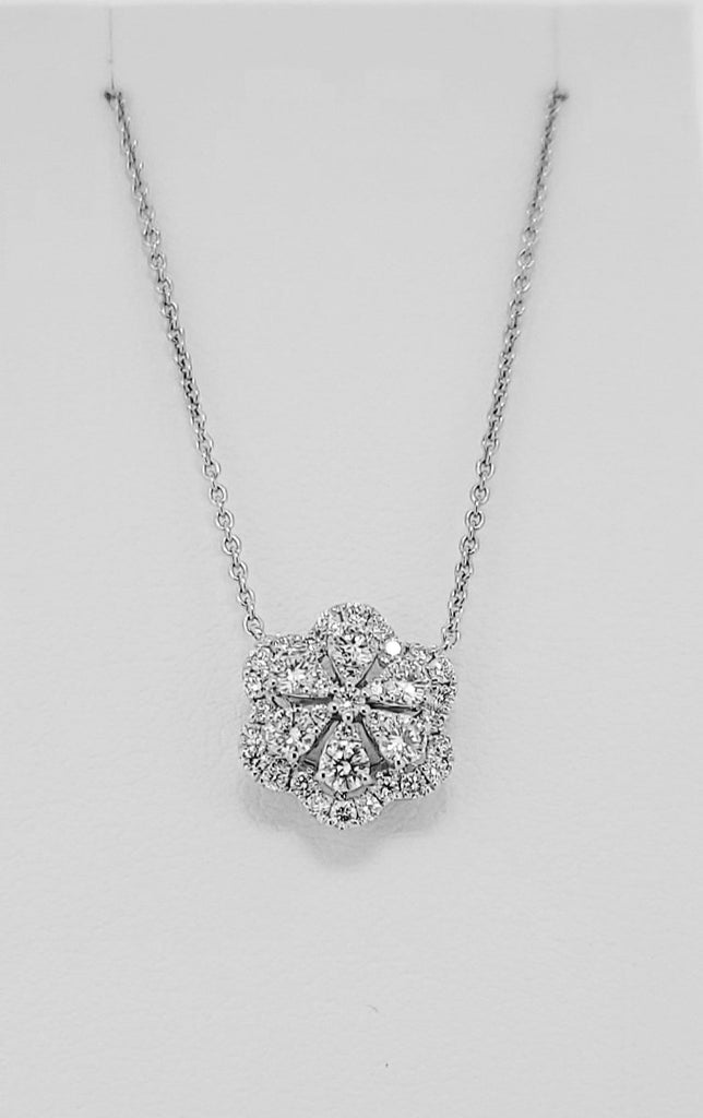diamond fashion flower  necklace 