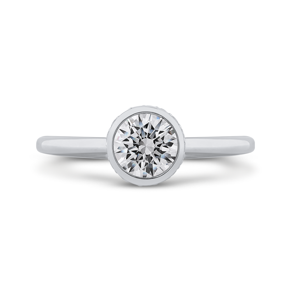 14k white gold round diamond classic engagement ring